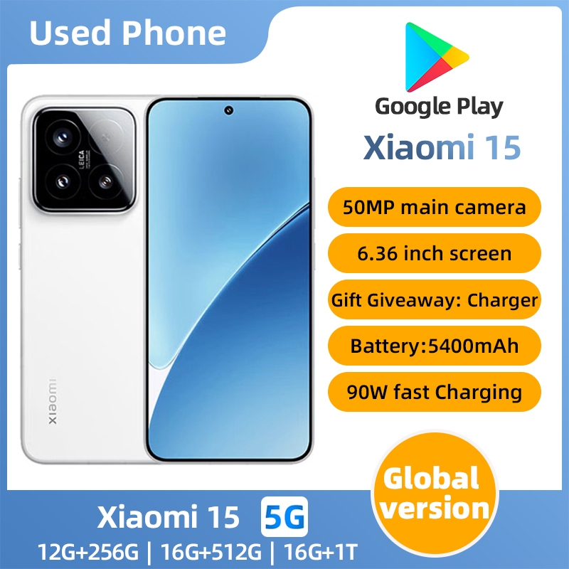 สมาร์ทโฟน Xiaomi 15 5g 6.36 นิ้ว 50PM กล้อง Qualcomm Snapdragon 8 Elite 256GB/512GB/1TB ROM 12/16GB 