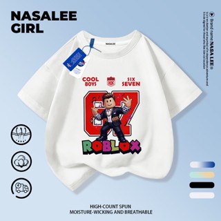 【จัดส่งภายในวันเดียวกัน】 เสื้อยืดผ้าฝ้ายสำหรับเด็ก NASA รุ่น…