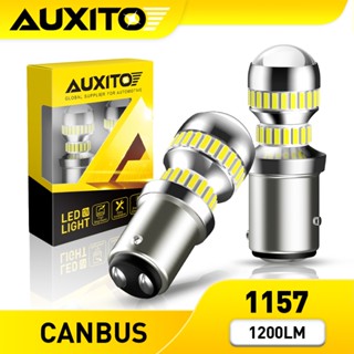 AUXITO 2PC หลอดไฟเบรกท้ายรถยนต์ LED DRL 1157 P21 5W BAY15D 1…