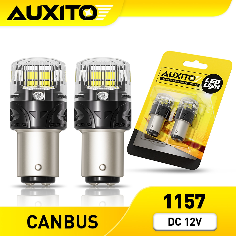 AUXITO 2PC ไฟจอดรถ LED 1157 P21 5W BAY15D 2400LM 12V สําหรับสํารองไฟ DRL