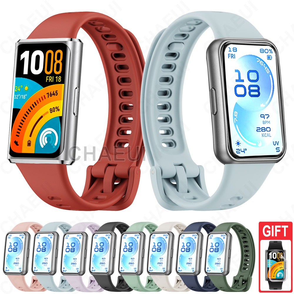 สายรัดซิลิโคนอุปกรณ์เสริมสร้อยข้อมือสําหรับ Huawei Band 11 Pro 10 9 8