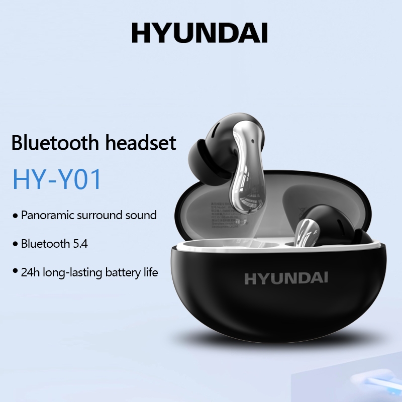 Hyundai HY-Y01 หูฟังบลูทูธ เสียงเซอร์ราวด์แบบพาโนรามา อายุการใช้งานแบตเตอรี่สูงสุด 24 ชั่วโมง หูฟังไ