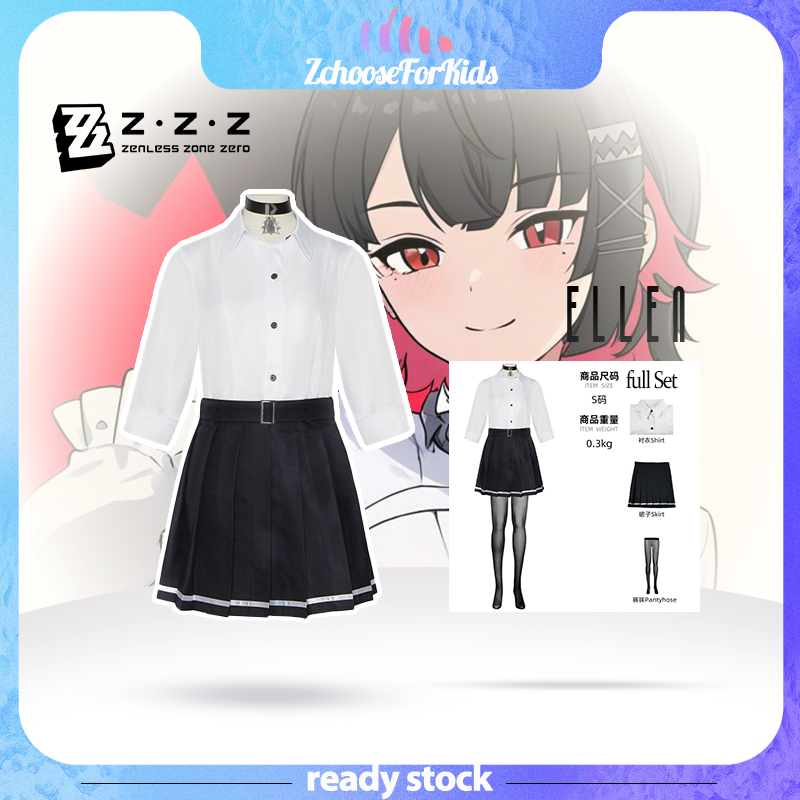 🅾️🇹🇭[พร้อมส่ง]🇹🇭 ชุดคอสเพลย์ Zenless Zone Zero Ellen Joe Cosplay ชุดนักเรียน JK อนิเมะ เกม ผู้หญิง ช