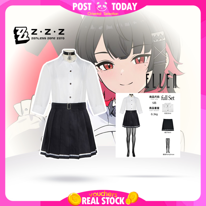 🅾️🇹🇭[พร้อมส่ง]🇹🇭 ชุดคอสเพลย์ Zenless Zone Zero Ellen Joe Cosplay ชุดนักเรียน JK อนิเมะ เกม ผู้หญิง ช