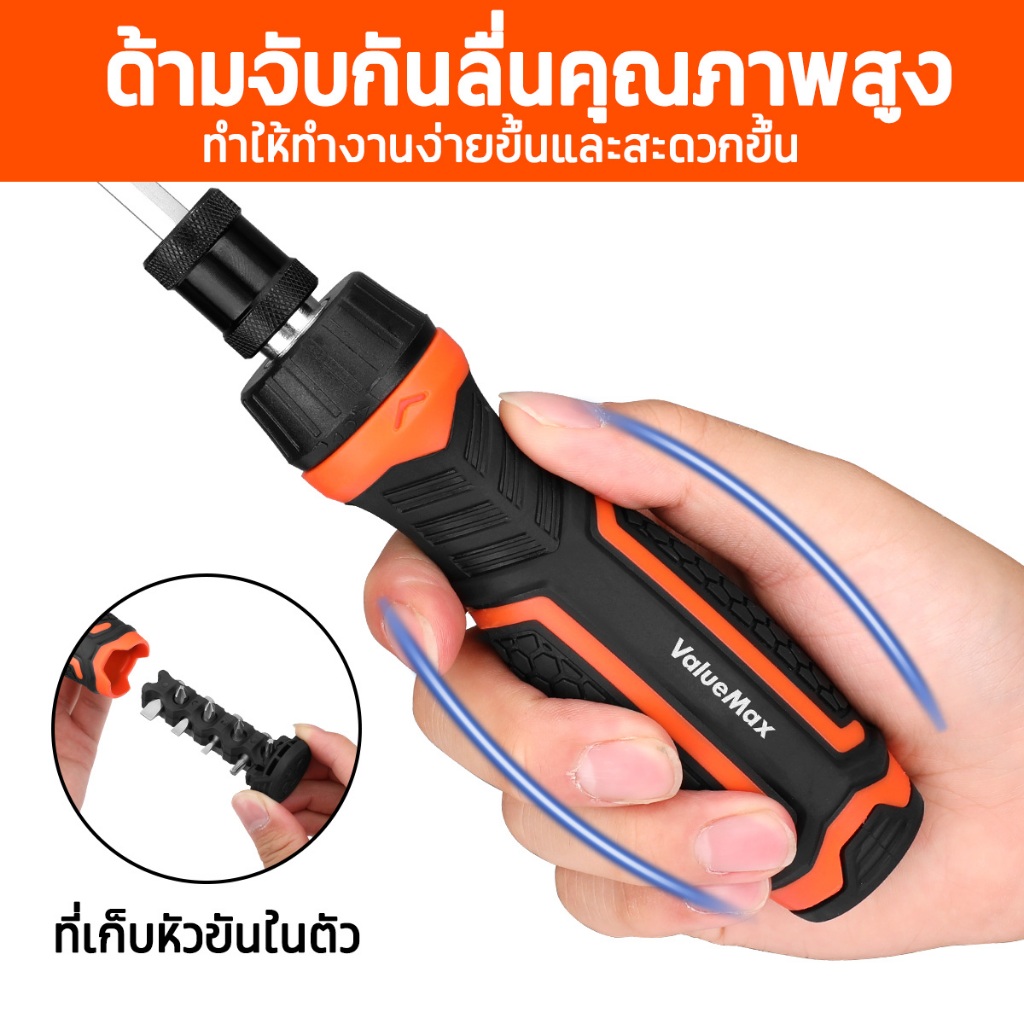 Valuemax 9-In-1 ชุดไขควงวงล้อมัลติฟังก์ชั่นเครื่องมือแม่เห รูปที่ 7