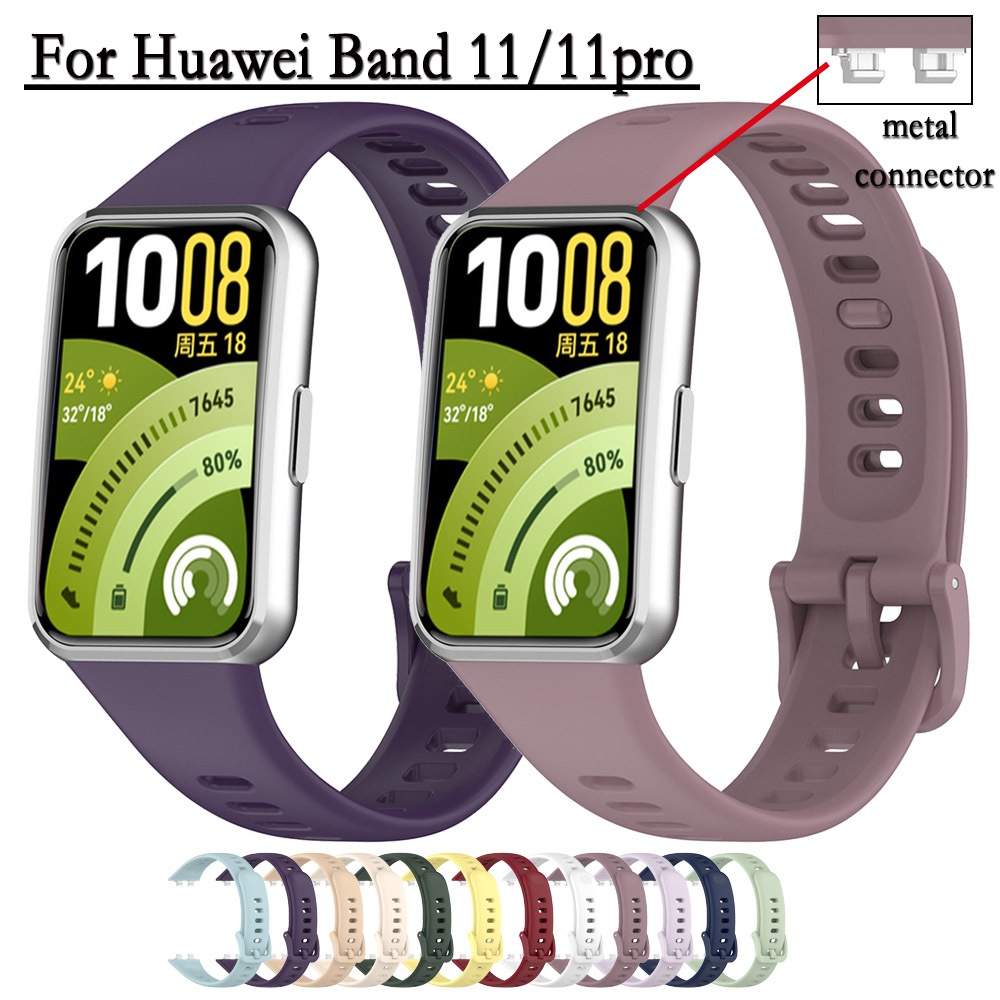 สายรัดสําหรับ Huawei Band 11 Pro/11 สร้อยข้อมือซิลิโคนอ่อนนุ่ม Huawei Band 11 Pro/11 Watchband