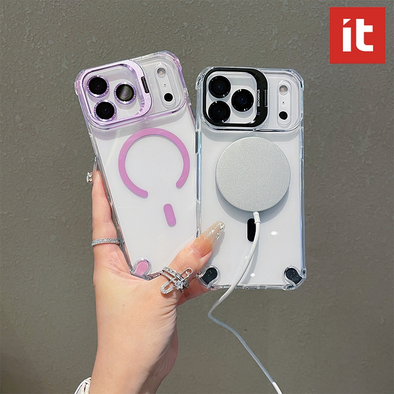 IT สําหรับ iPhone 17 16 15 14 13 12 11 Pro Max กรณี Stash Stand, 7X ทหาร-เกรด Drop Protection พร้อมกล้องควบคุม, Shock-Absorbing ฝาครอบโทรศัพท์ที่ทนทาน