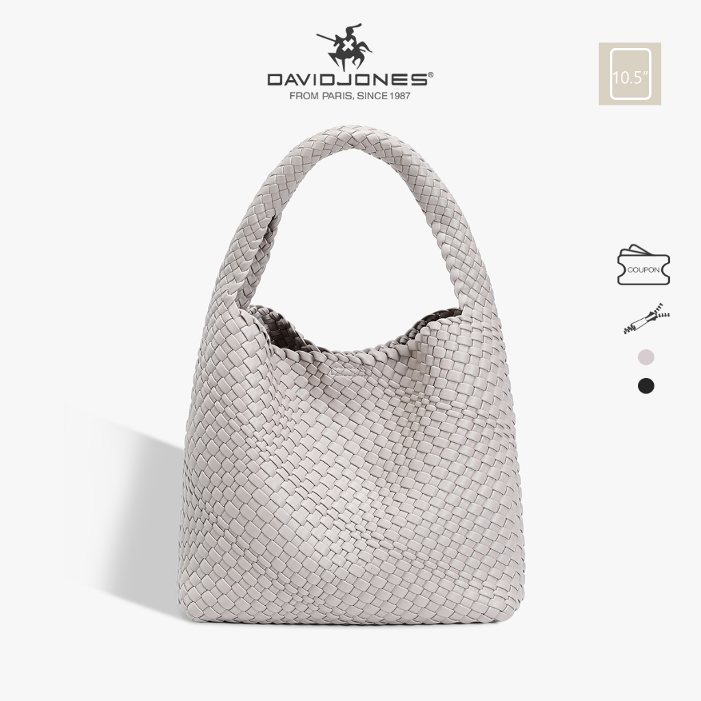 กระเป๋าถือและสะพายข้างดีไซน์เนอร์สำหรับผู้หญิงจาก David Jones ทำจากหนัง PU สoft ฤดูกาลใบไม้ผลิและฤดูร้อน