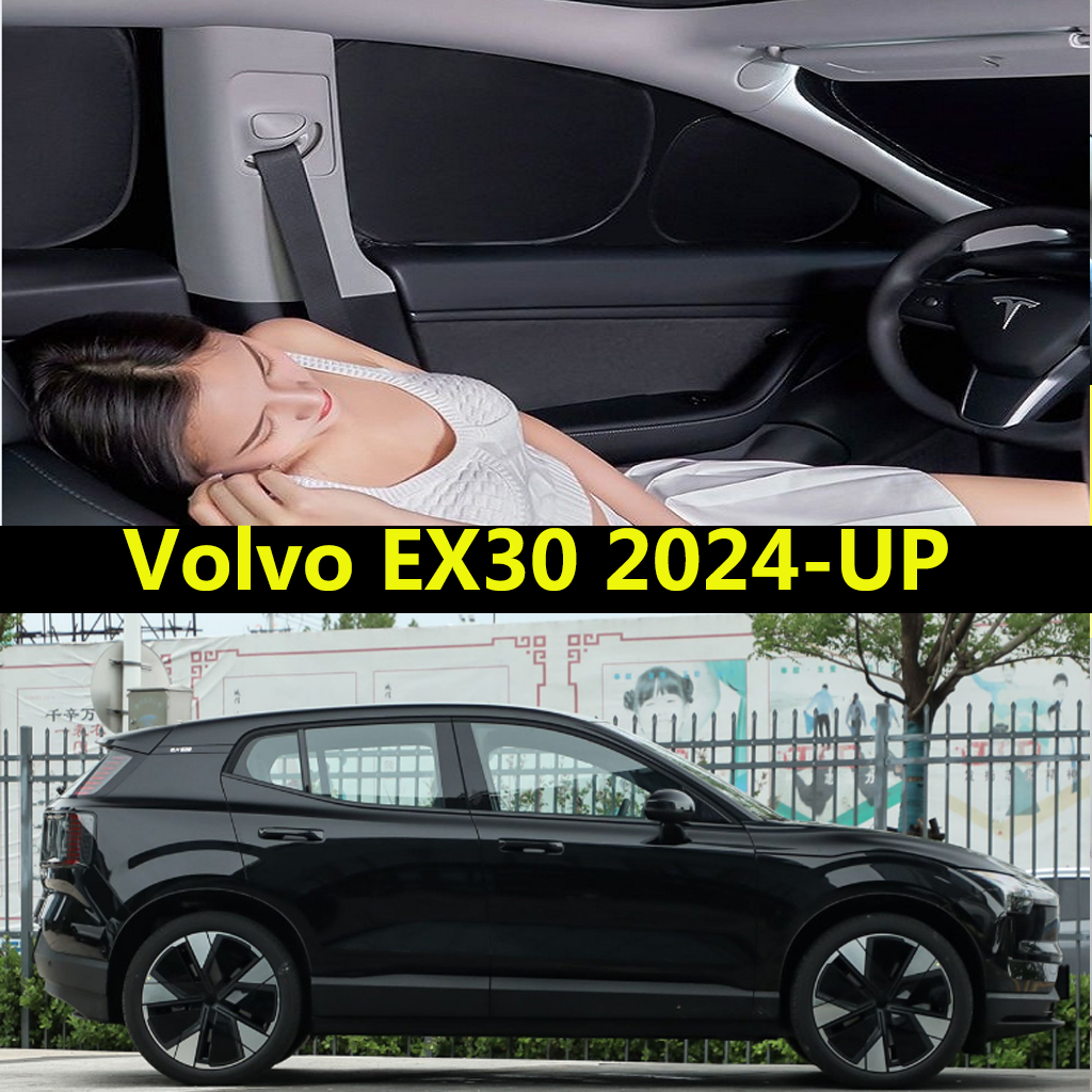 สําหรับ Volvo EX30 2024-UP ม่านบังแดดรถยนต์อย่างเต็มที่ Blackout ผ้าม่านหน้าต่างด้านข้าง Anti-Peepin