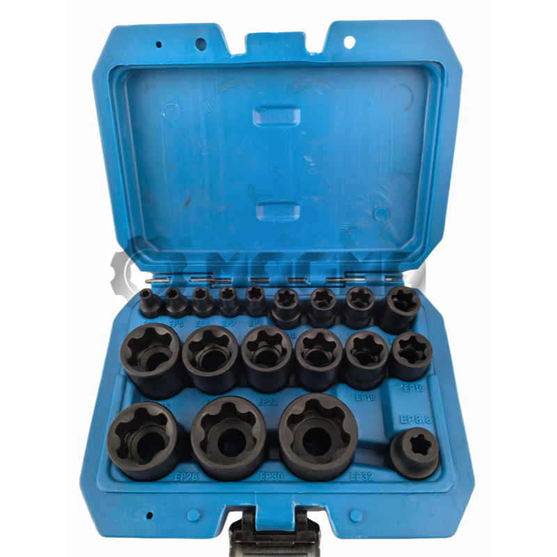 19 ชิ้นภายนอก Torx Plus Socket Set รถสกรู Nut Socket MG51327