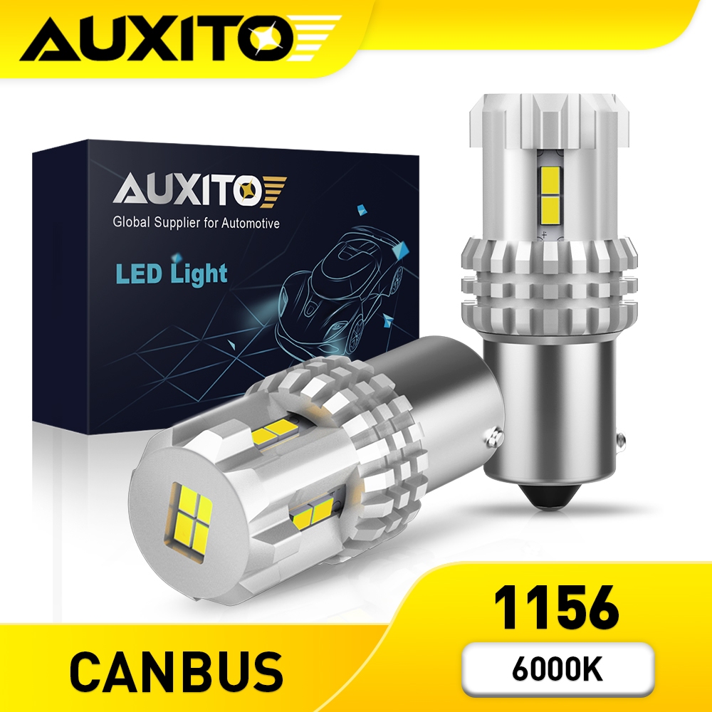 AUXITO 2PC 1156 1157 3157 7443 P21W T25 T20 W21W LED 12000LM 6000K 3020SMD สําหรับย ้ อนกลับ Daytime Running Light