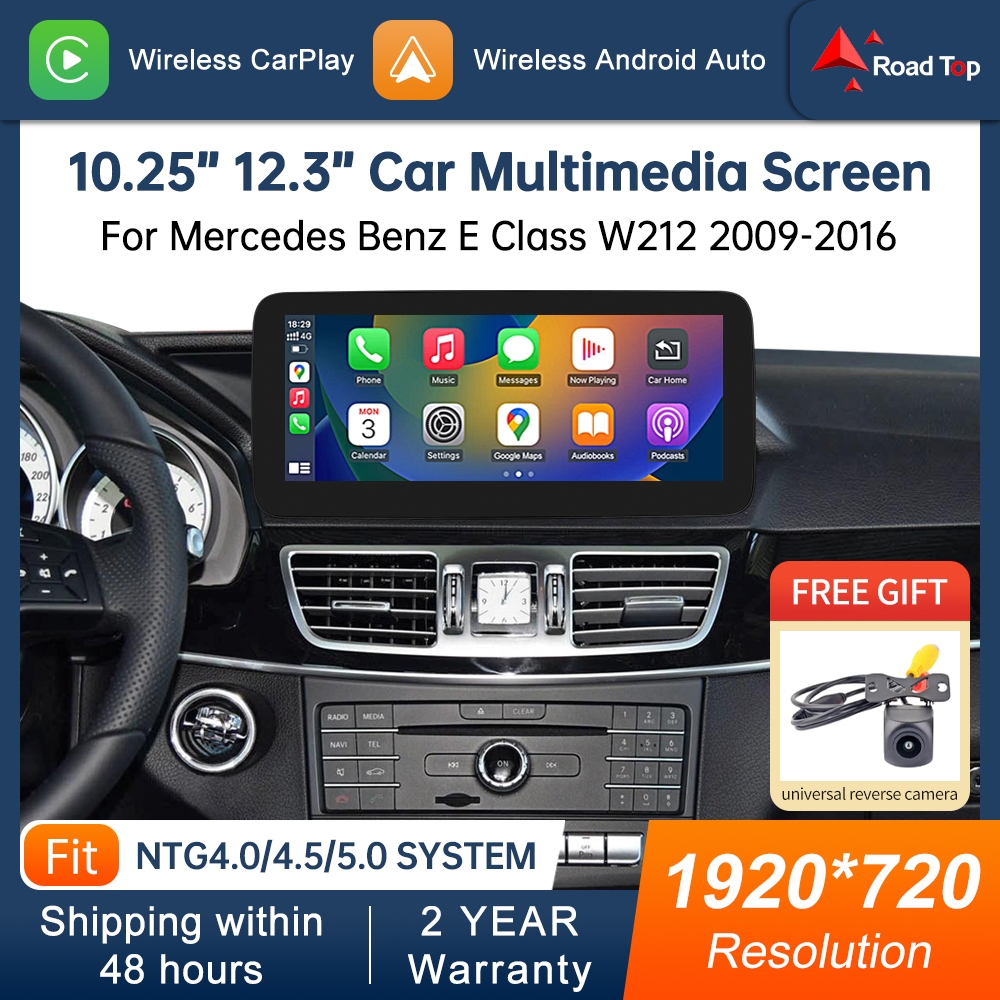10.25/12.3 นิ้วหน้าจอสัมผัสรถยนต์สําหรับMercedes Benz E Class W212 2009-2016 NTG4.0/4.5/5.0 หัวหน่วย