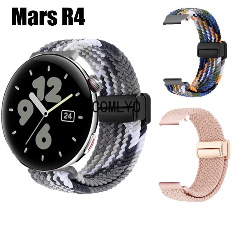 สําหรับ Aolon Mars R4 สายนาฬิกาอัจฉริยะ ปุ่มแม่เหล็กไนลอน กีฬานุ่ม ผู้หญิงผู้ชาย สายรัดข้อมือ