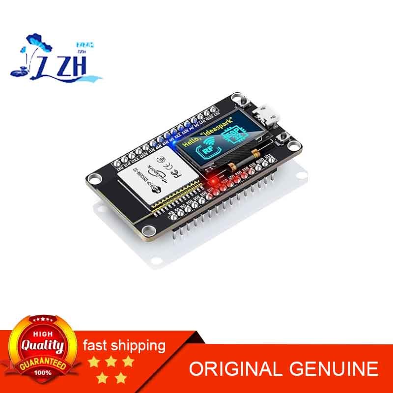 ESP32 บอร์ดพัฒนาแบบบูรณาการ 0.96 นิ้วจอแสดงผล OLED, ไดร์เวอร์ CH340, WiFi + BL โมดูลไร้สาย, และ Micro USB ทํางานเหมาะสําหรับ Arduino/Micropython (Pin Header Soldered)