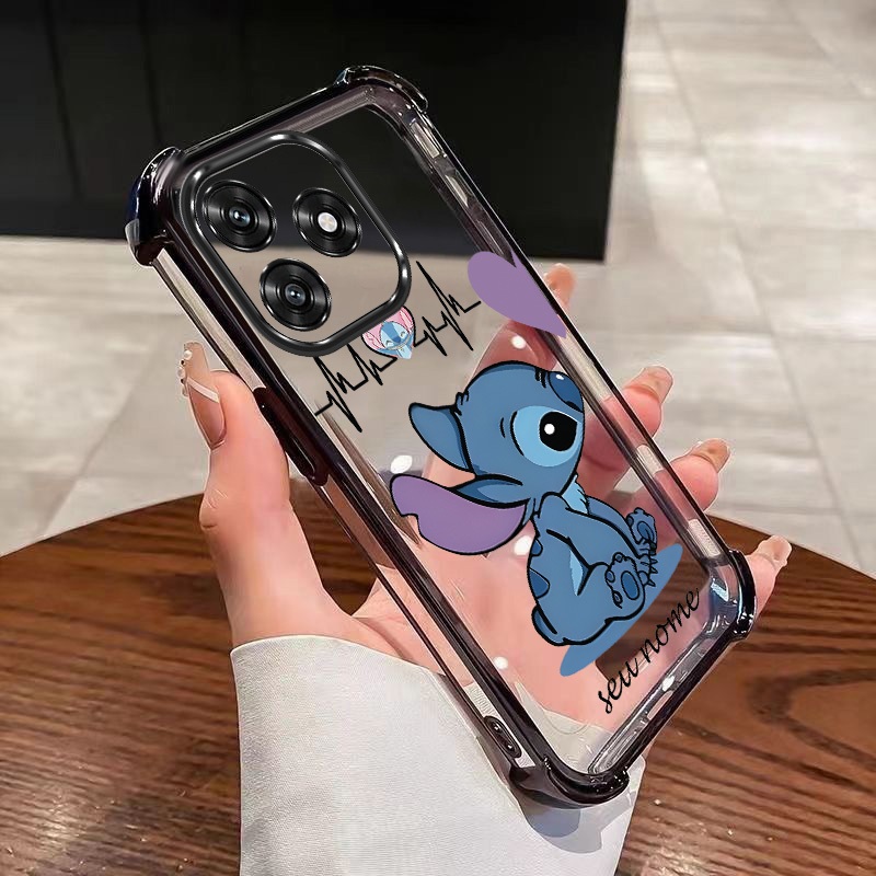 Honor X8d X7d Honor Case Couple Stitch Custom Name Case Soft Clear Silicone Case Plating Airbag Cove