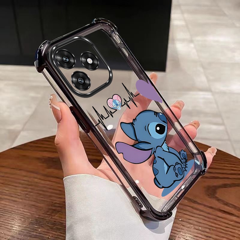 Honor X8d X7d Honor Case Couple Stitch Case Soft Clear Silicone Case Transparent Anti-Fall Cover