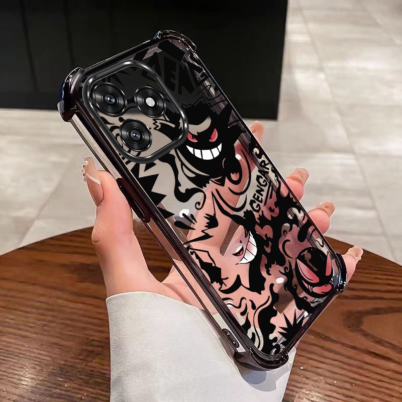 Honor X8d X7d Honor Case Pokemon Monster Crystal Case Clear Anti-Yellowing Soft Phone Case