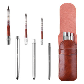 Golden Maple 3PCS Squirrel Hair Travel Brush Set สําหรับหมึก…