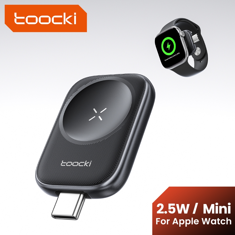 เครื่องชาร์จนาฬิกาพกพาขนาดเล็ก Toocki เข้ากันได้กับ lWatch Series การชาร์จไร้สายแบบแม่เหล็ก TYPE-C เครื่องชาร์จชาร์จไร้สายชาย/หญิง
