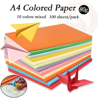 500PCS A4 Colored Paper Assorted Construction Paper Student School Supplies