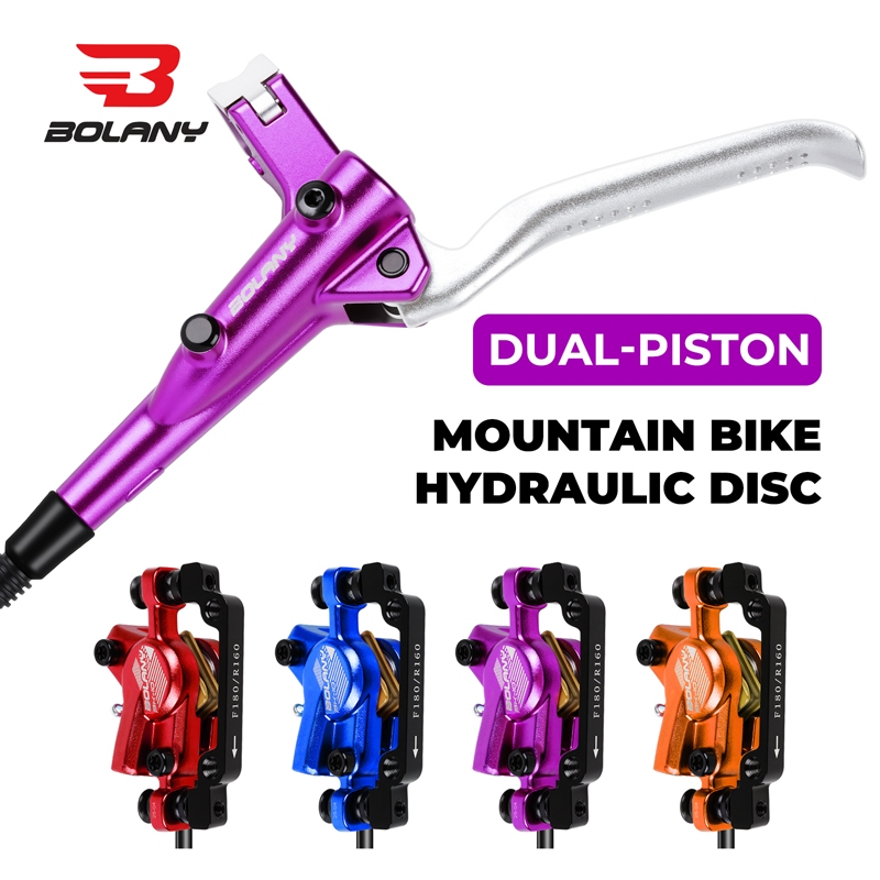 ชุดดิสก์เบรกไฮดรอลิกแบบลูกสูบคู่ BOLANY สำหรับจักรยานเสือภูเขา ความยาวท่อเบรก 800–1400 มม. คาลิเปอร์ MTB ชุดเบรกจักรยานเสือภูเขา