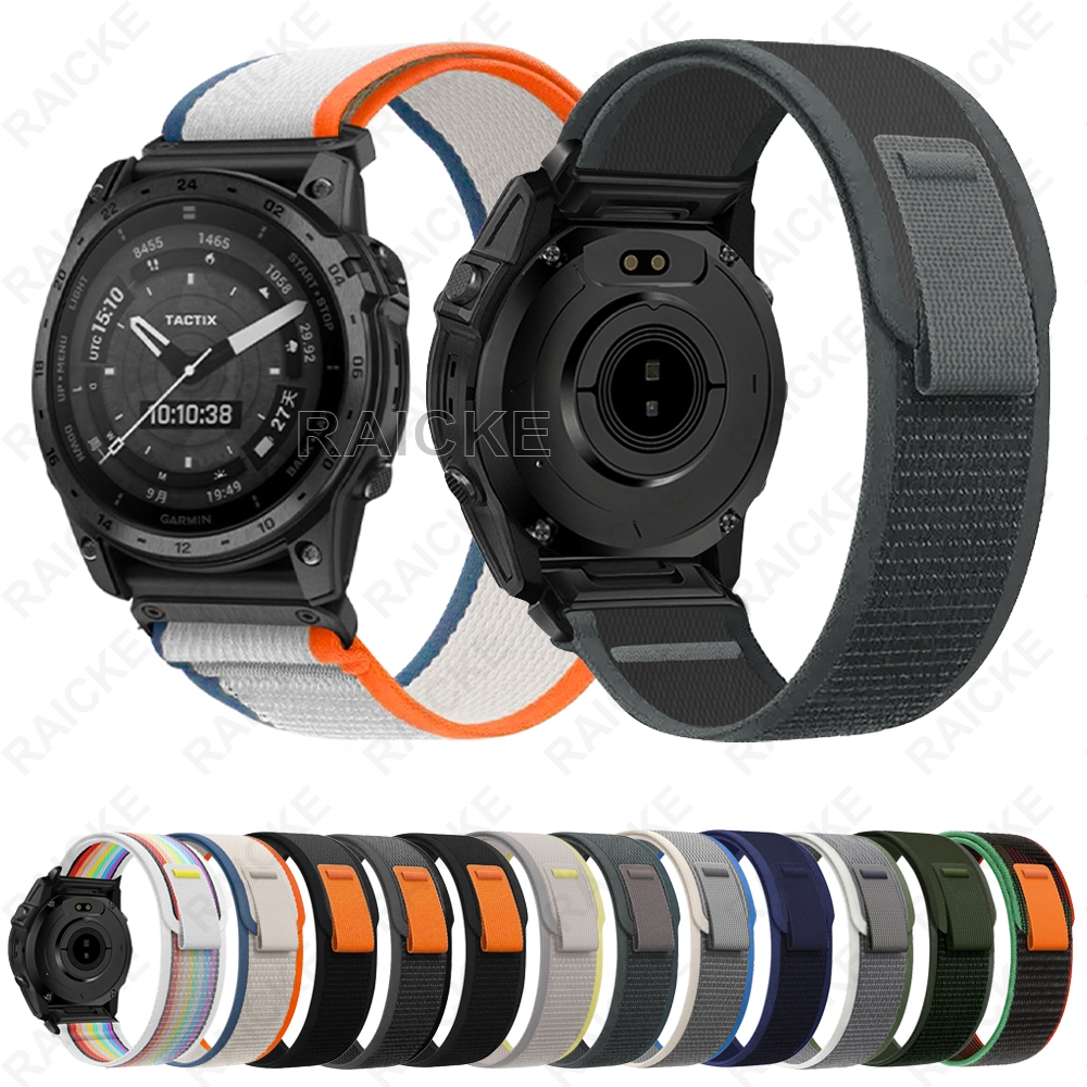 Quick Release Strap สายรัดข้อมือไนลอนสําหรับ Garmin Fenix 8 51mm 47mm 43mm / 7X pro / 7S  / 6S pro / 6 / 5X Plus / 5S plus / Fenix3 hr / Forerunner 970 965 945