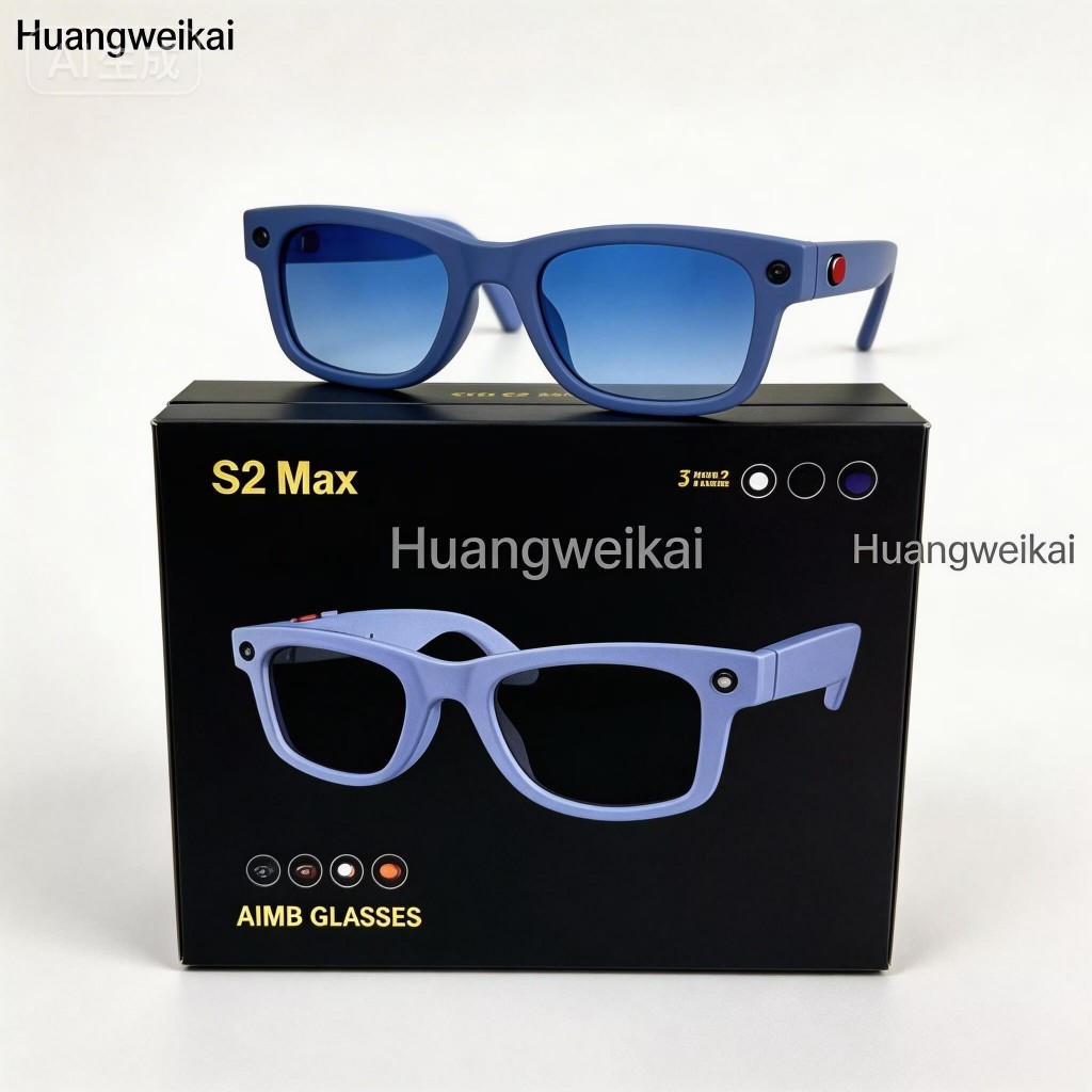 ล่าสุด 2026 s2 max Wi-Fi Smart Al แว่นตาแว่นตาบลูทูธ HD Call Voice Assistant Anti Blue-Light แว่นตาก