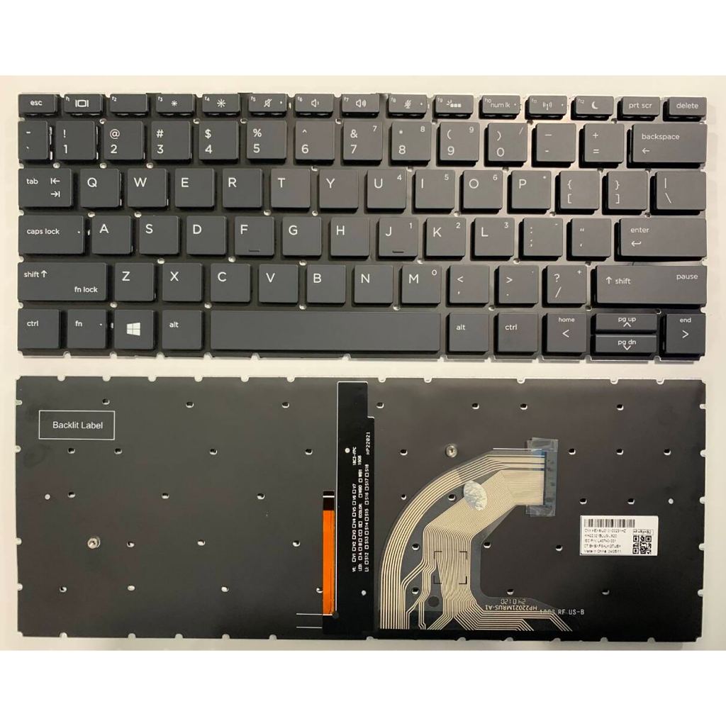 US Layout แป้นพิมพ์แล็ปท็อปสําหรับ HP Probook 435 G6 430 G6 430 G7 435 G7 ไม่มีจุดพร้อม backlit สีดํ