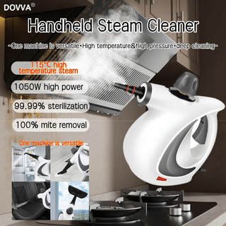DOVVA Steam Cleaner 1050W Handheld High Temperature Pressure | Kills 99.9% Germs | 9-Piece Accessories Portable Cleaning Machine For Sofa,