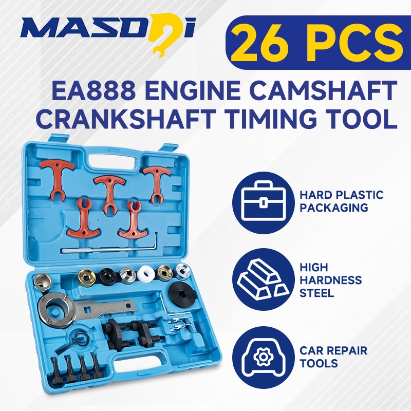 Masdsi 26 ชิ้น EA888 Camshaft เพลาข้อเหวี่ยงเครื่องยนต์ Timing ชุดเครื่องมือ,เข้ากันได้กับ Audi VW E