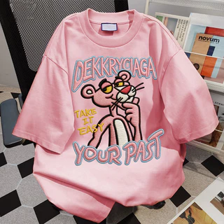 [ส่งด่วนกทม] NFV เสื้อยืดแขนสั้นโอเวอร์ไซซ์ 💕 ลายการ์ตูนน่ารัก ระบายอากาศ ผ้าฝ้าย ใส่สบายฤดูร้อน YG0