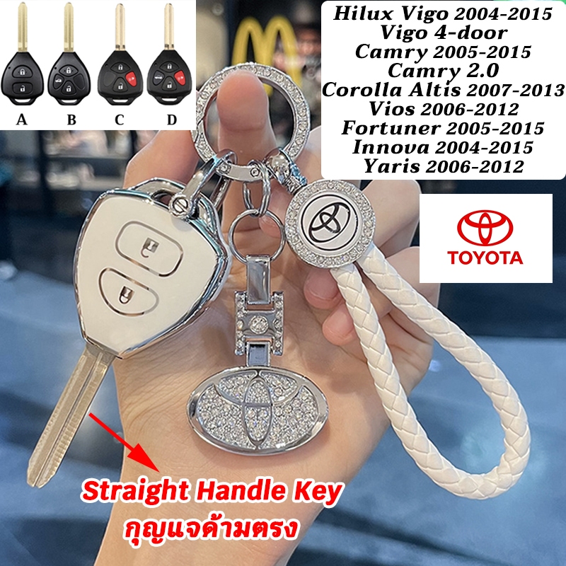 TOYOTA Hilux Vigo 2004-2015 Camry Corolla Altis เคสกุญแจด้ามตรง Vios Fortuner Innova Yaris Vigo 4 ประตู Camry2.0 ฝาครอบกุญแจใบมีด
