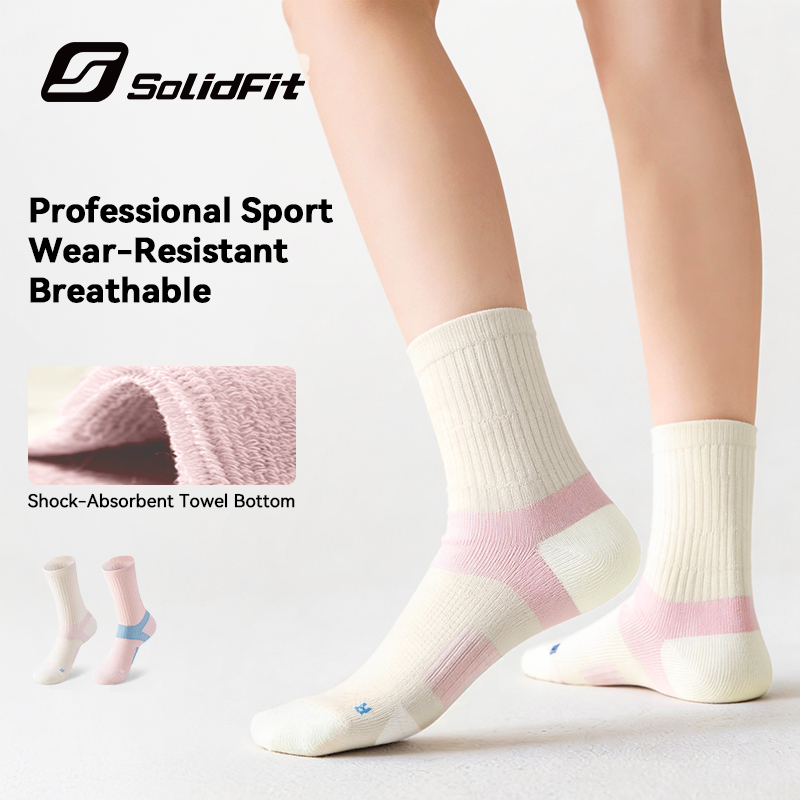 SolidFit SOCK ถุงเท้า สำหรับวิ่ง และออกกำลังกาย มีความกระชับเท้า ป้องกันการเสียดสี ระบายอากาศดี เหมาะสำหรับผู้หญิง