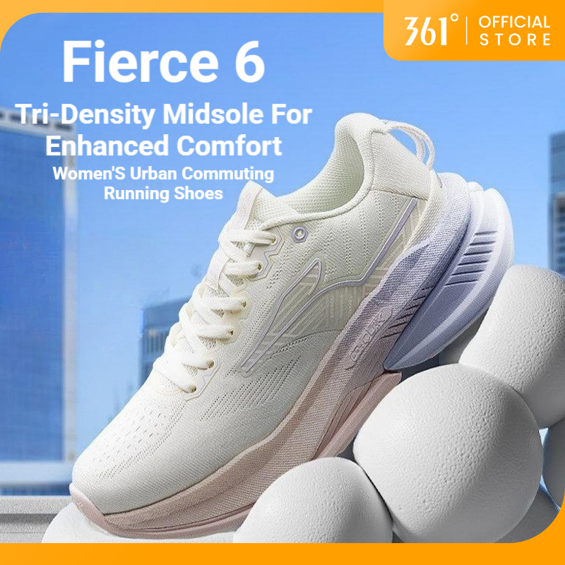 361 Degrees  Fierce 6 รองเท้าวิ่งมืออาชีพของผู้หญิงระบายอากาศได้ Rebound 682612202