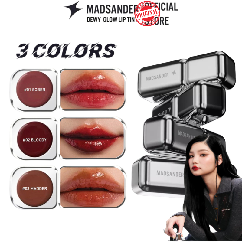 【Limited-time offer】Lipstick Madsander Dewy Glow Lip Tint 4g - Long-Lasting Lip Defining Tint