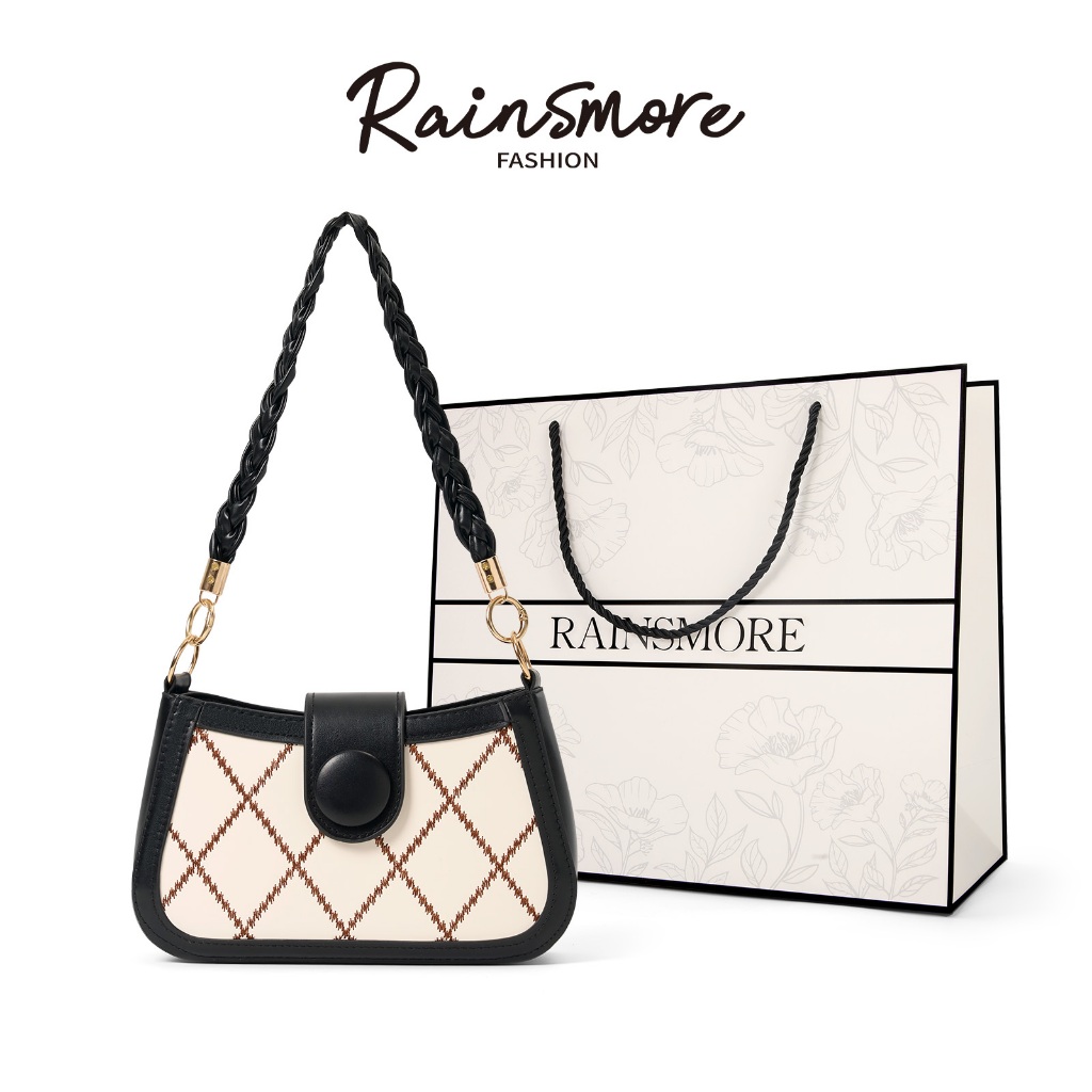 RAINSMORE-เวอร์ชั่นเกาหลีInfluencerกระเป๋าหญิงฤดูร้อน2025 สไตล์ใหม่อินเทรนด์แฟชั่นสบายๆIns Texture Messengerกระเป๋าสะพายรักแร้กระเป๋า