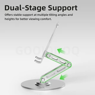GOOJODOQ 360°ที่วางโทรศัพท์แบบหมุนได้หมุนแผ่นซิลิโคนฐานหิน-แข็ง