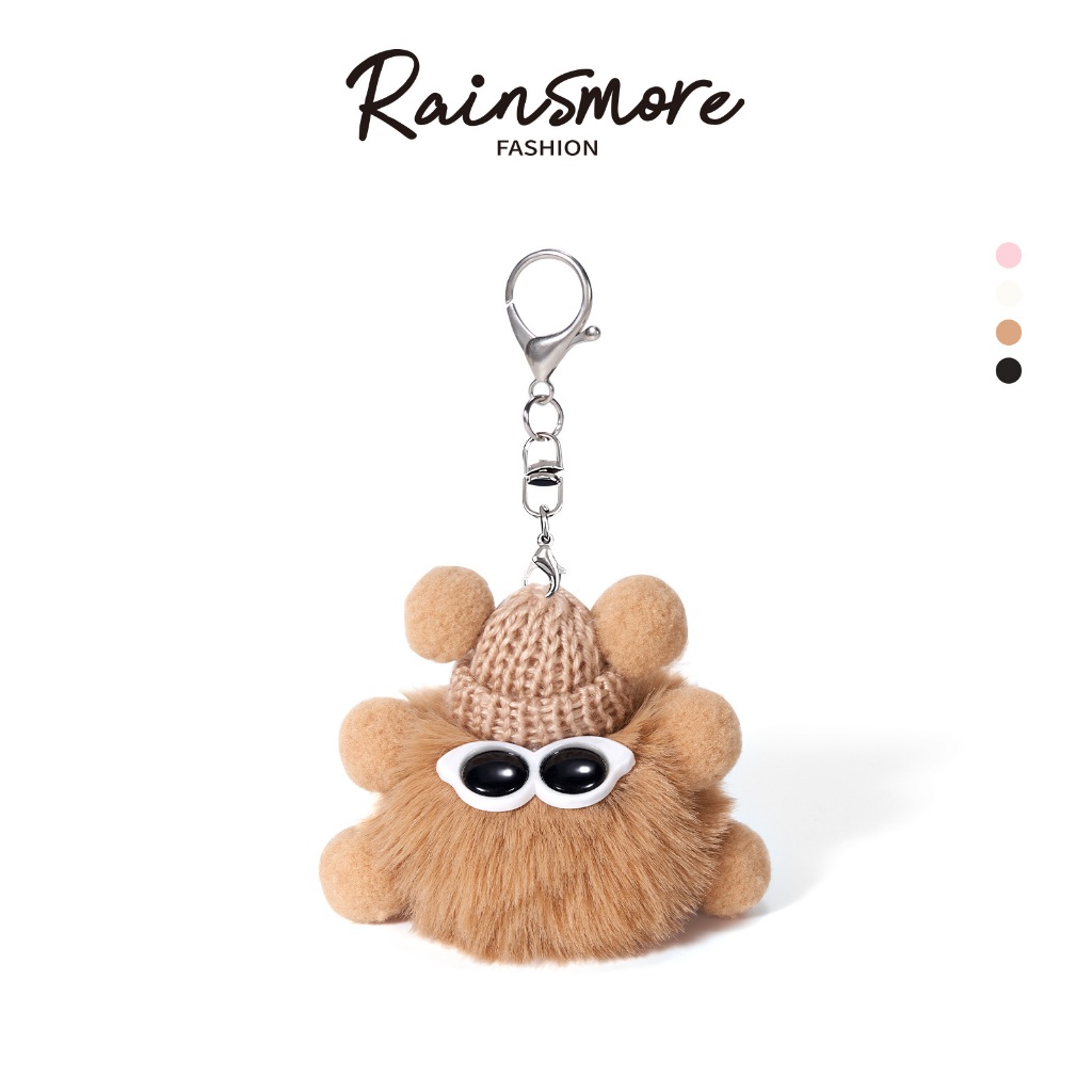 RAINSMORE-จี้กระเป๋าตุ๊กตานิวเคลียสขนนิ่ม | น่ารัก การ์ตูนสุดคิ้วท์ โซ่ตุ๊กตา