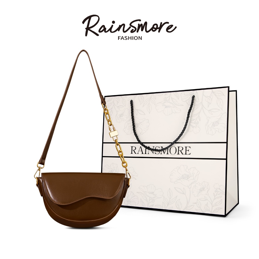 RAINSMORE-2025 ยอดนิยม Retro แฟชั่น All-Match One-Shoulder Messenger กระเป๋า Niche Design อานกระเป๋า