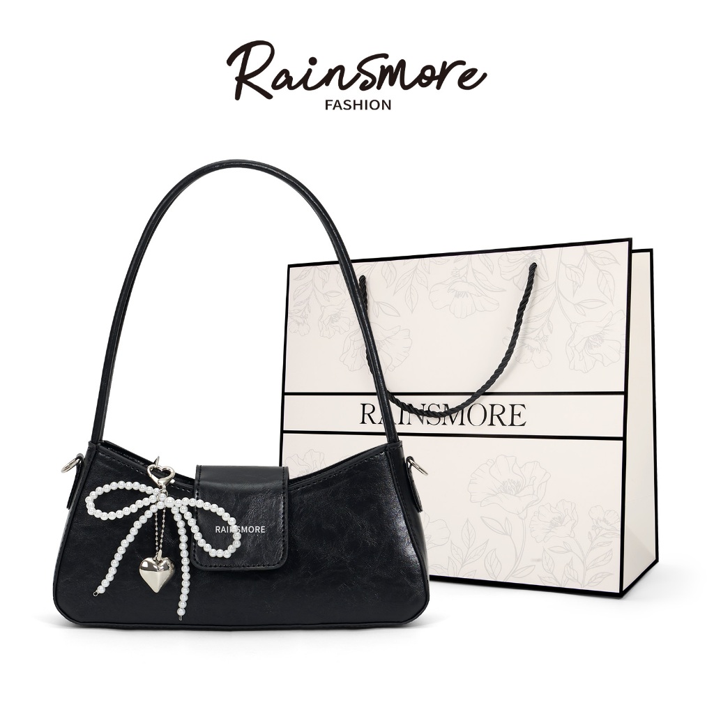 กระเป๋า RAINSMORE รุ่นใหม่ มินิมอล ไปทำงาน สไตล์เกาหลี ออกเดท ฝรั่งเศสระดับพรีเมียม กระเป๋าใต้รักแร้