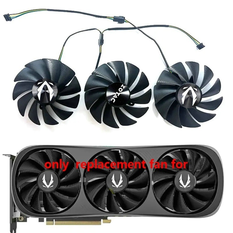 88 มม.พัดลมทดแทน GA92S2U สําหรับ ZOTAC GeForce RTX4070 4070S 4070ti 4070tiS 4080 TRINITY BLACK OC กร