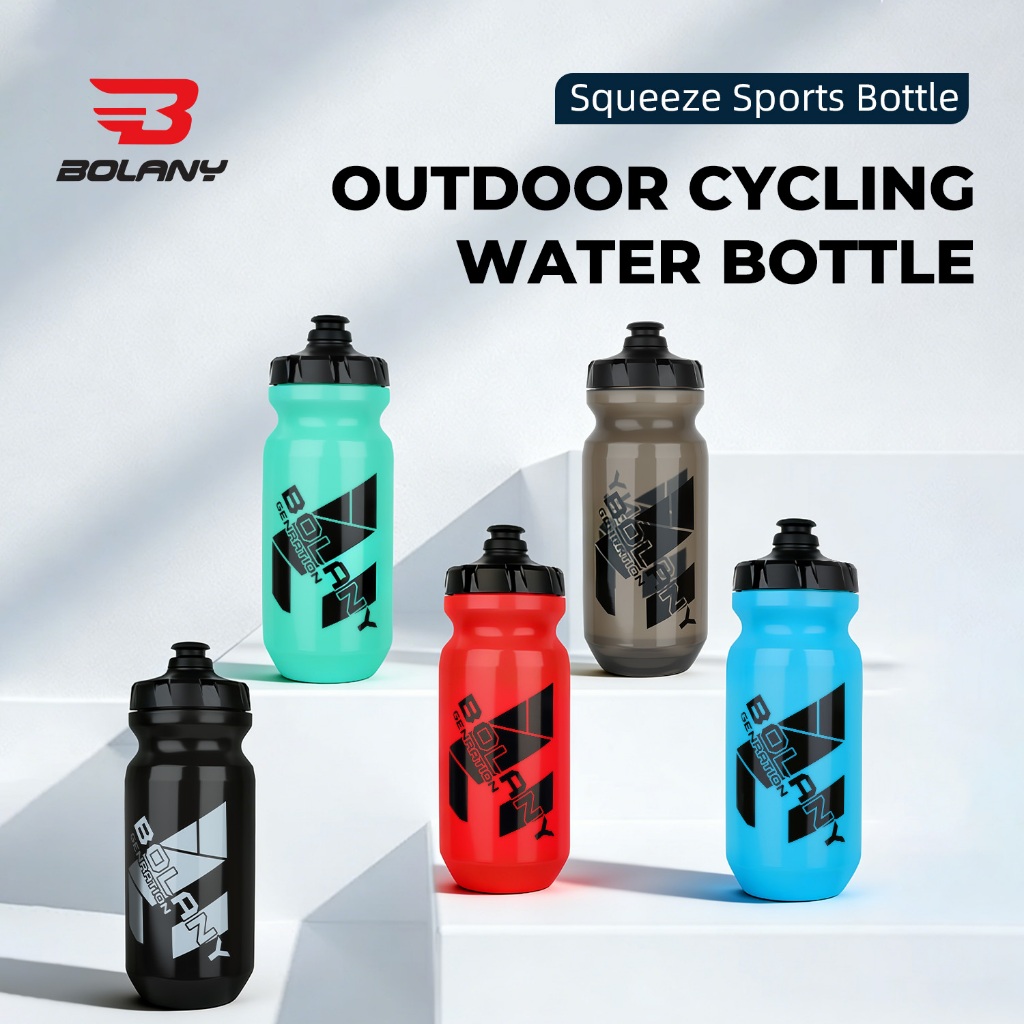 Bolany กระบอกน้ำจักรยาน ขนาด 610ML PP5 น้ำหนักเบา 66 g. ฝาวาล์วล็อคน้ำแบบกด บีบง่าย