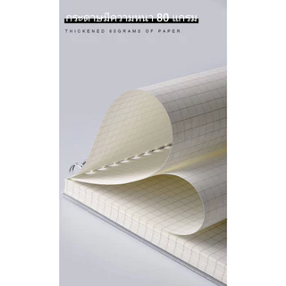 80 หน้า Spring Binding Vertical Spiral Notebook.สไตล์มินิมอล ปกใส ขนาด A4/A5/B5 หน้าด้านในรวมสายแนวนอน สายตาหมากรุก และสายลายตารางหมากรุก.สไตล์มูจิ เปิดได้ 360 องศา