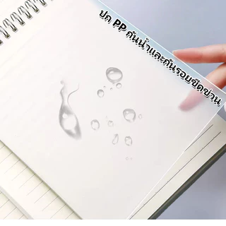 80 หน้า Spring Binding Vertical Spiral Notebook.สไตล์มินิมอล ปกใส ขนาด A4/A5/B5 หน้าด้านในรวมสายแนวนอน สายตาหมากรุก และสายลายตารางหมากรุก.สไตล์มูจิ เปิดได้ 360 องศา