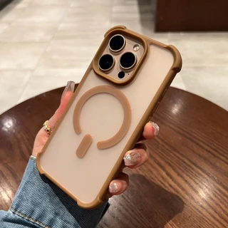 Magnetic Shockproof PC Hard เคสโทรศัพท์สําหรับ iPhone 17 16 15 14 13 12 11 Pro Max Air