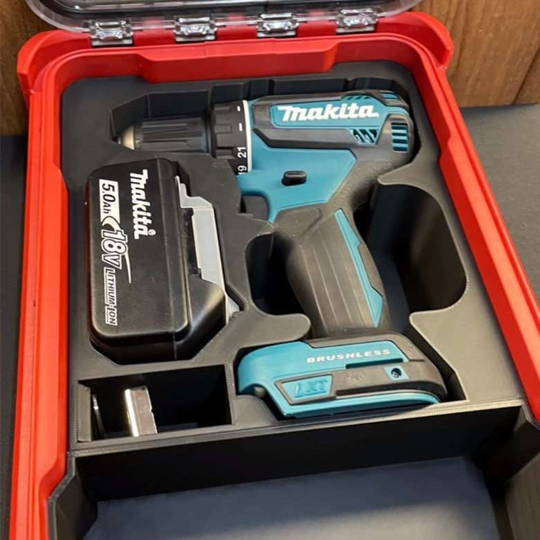 【กล่องซับในพิมพ์ 3D】เข้ากันได้กับกล่องเครื่องมือ Milwaukee PACKOUT 8435 จัดเก็บเครื่องมือ Makita DDF
