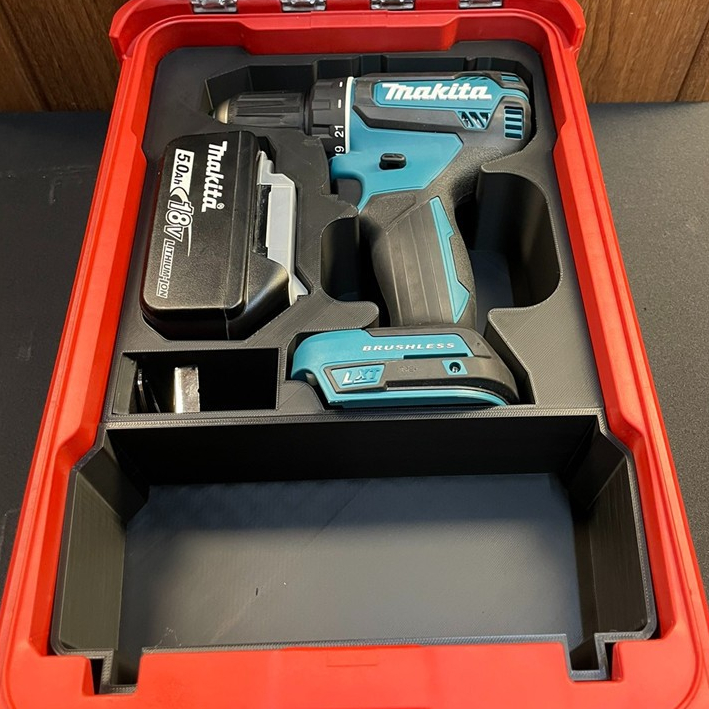 กล่องซับกล่องเครื่องมือ Milwaukee 8435 เหมาะสําหรับเครื่องมือและที่เก็บอุปกรณ์เสริม Makita DDF485