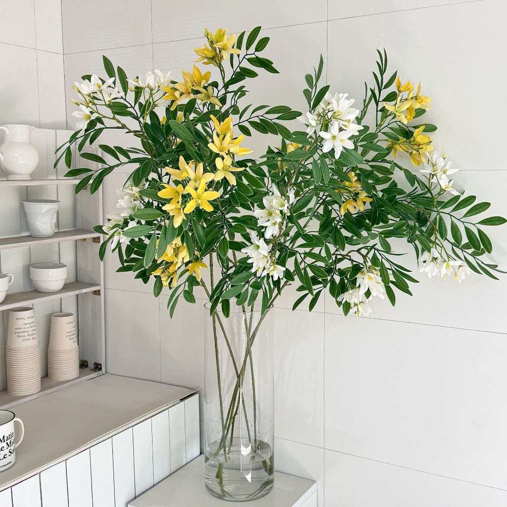 Shilixiang Sophora japonica ดอกไม้จําลองดอกไม้ตกแต่งบ้านตกแต่งตกแต่งจําลองพืชสีเขียว Mori งานแต่งงานโรงแรมการจัดดอกไม้