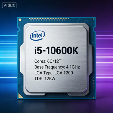 Intel i5-10600K CPU 6-Core 12 สายโปรเซสเซอร์โดยใช้ LGA 1200 ช่อง 14nm Craft