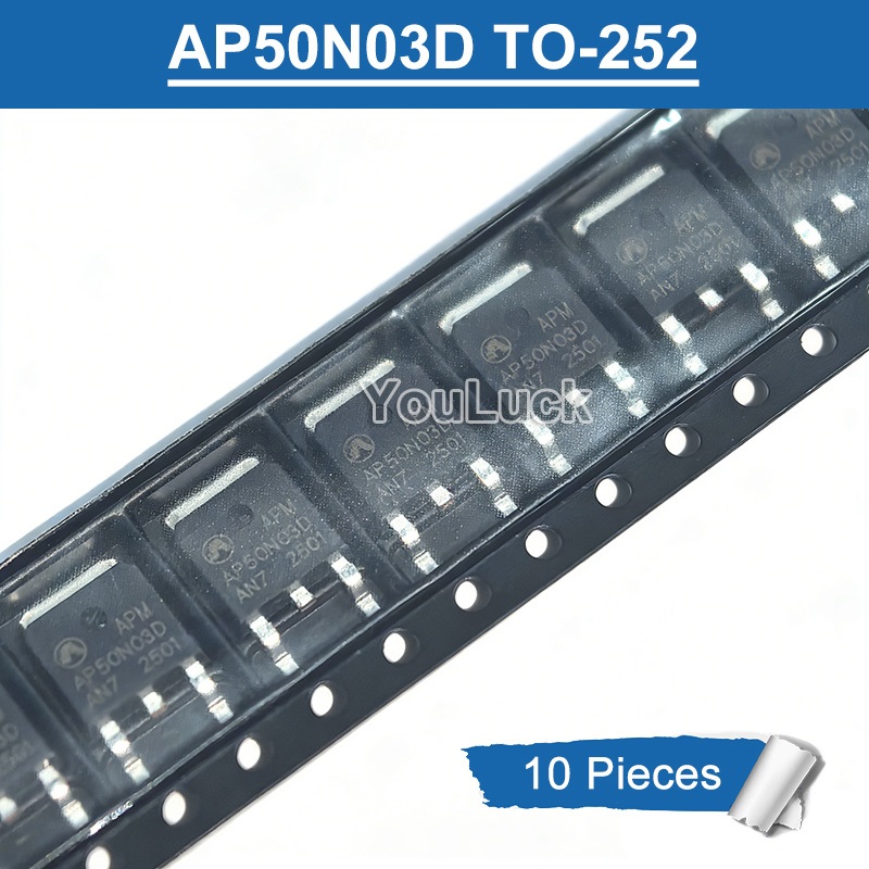 10pcs APM AP50N03D TO-252 30V/58A N-channel MOSFET ทรานซิสเตอร์ใหม่เดิม